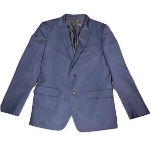 Bonobos Slim Fit Navy Wool Stretch Blazer Sport Coat 2 Button Jacket 42R Men's